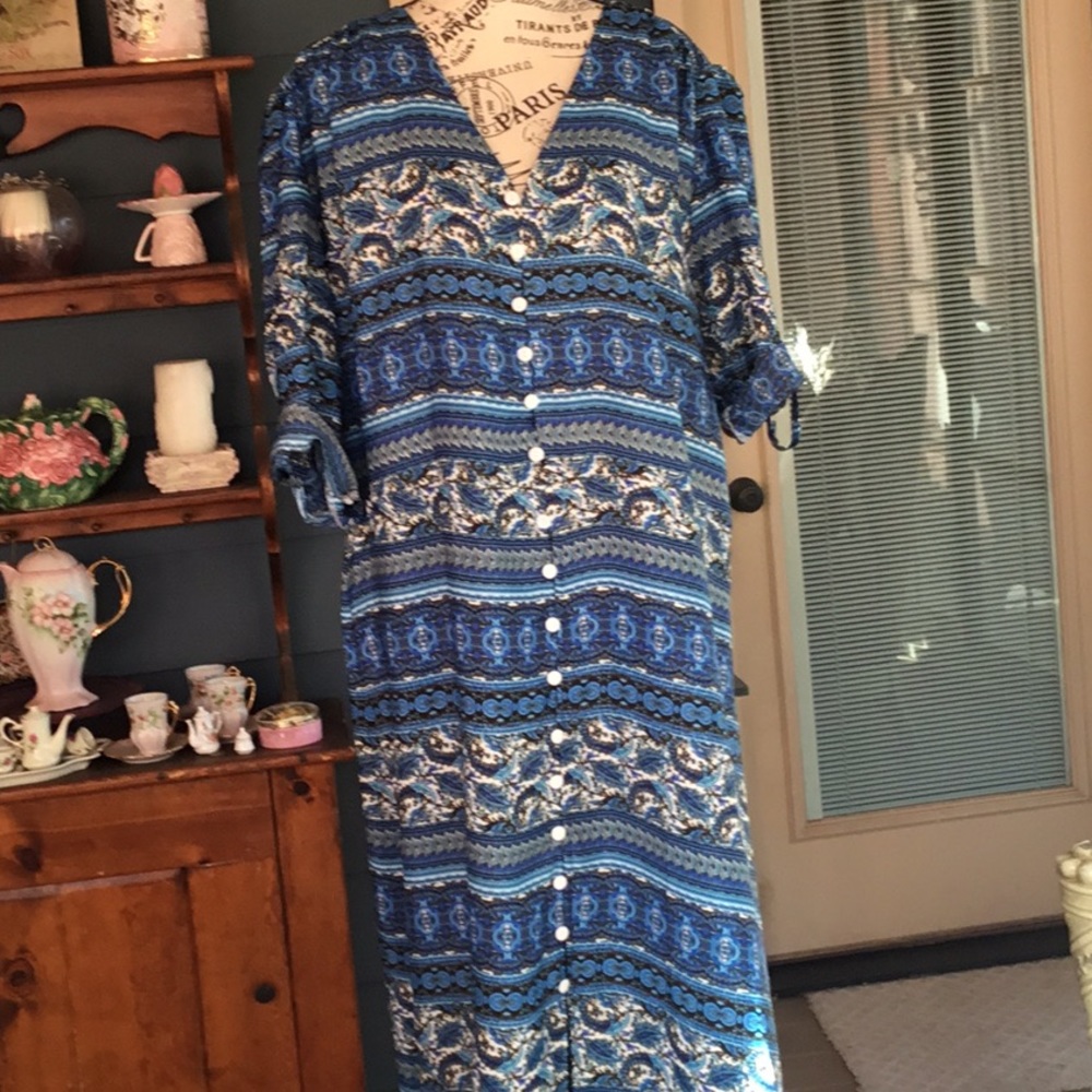 Blue long dress